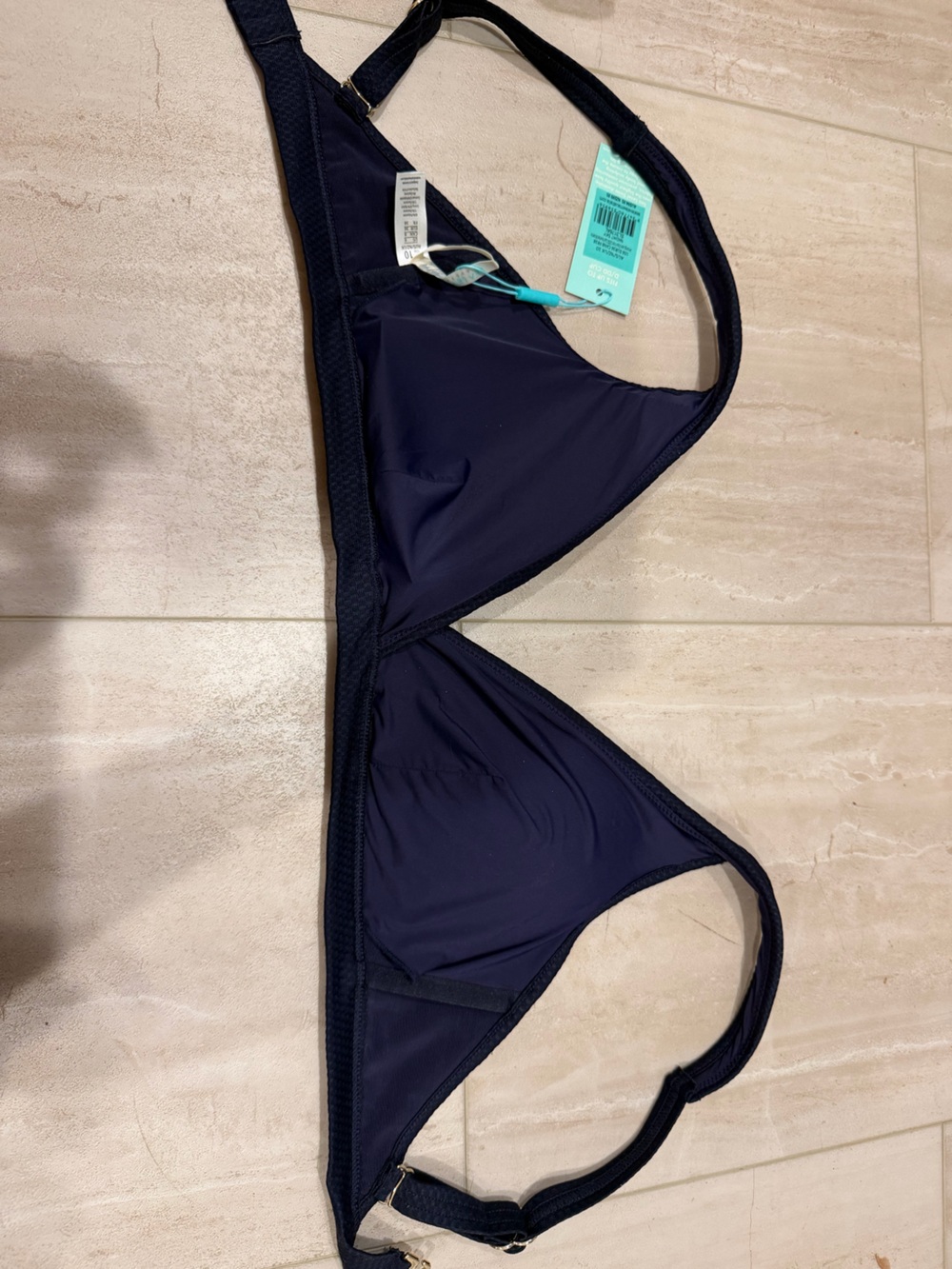 Sea Level Amazing Lace Cross Front Bikini Top NWT Sz 6